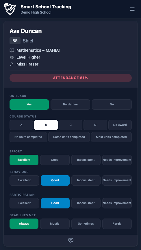Mobile responsive design showing tracking system working on smartphone